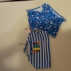NWT: JUICY by Juicy Coutour Striped Bikini Set